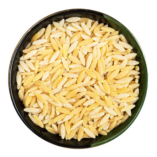 Preview: risoni pasta in round bowl isolated on white