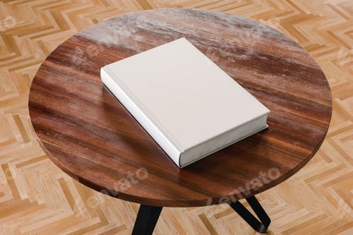 Preview: Empty book on wooden table
