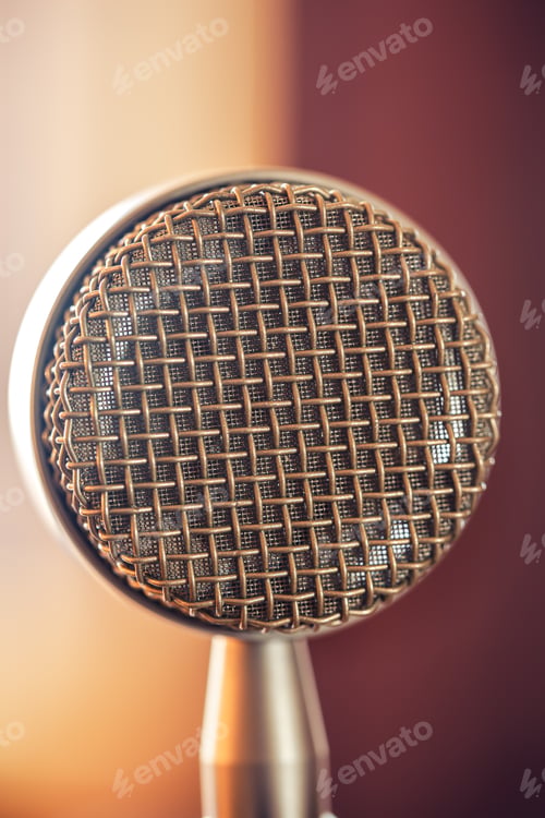Preview: Professional microphone for sound recording, macro photography.