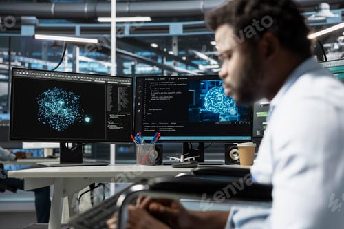 Preview: Data center engineer using artificial intelligence visualization tools