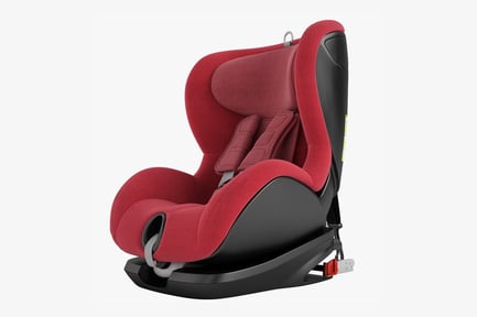 Preview: Child Car Seat - Red Fabric and Black Base