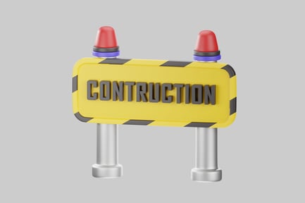 Preview: Construction sign with warning lights
