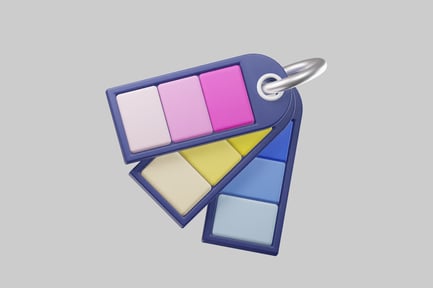 Preview: Rectangular keychain elements with metal rings
