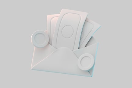 Preview: Envelope with cash cartoon style