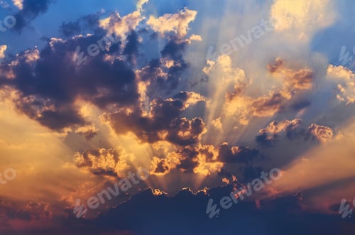 Preview: Sunset sky with clouds