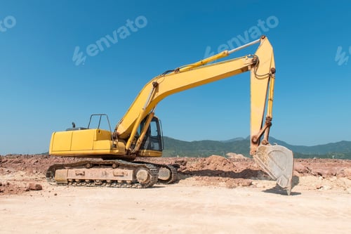 Preview: Heavy Earth Mover With Blue Sky In The Background