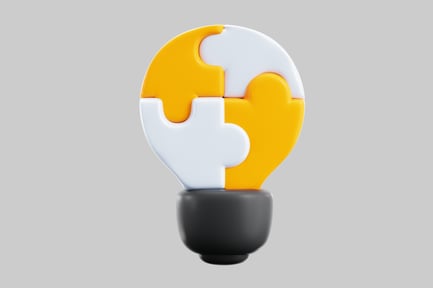 Preview: Idea puzzle lightbulb