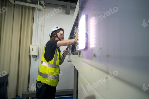 Preview: Technician working on equipment in a laboratory setting during daytime