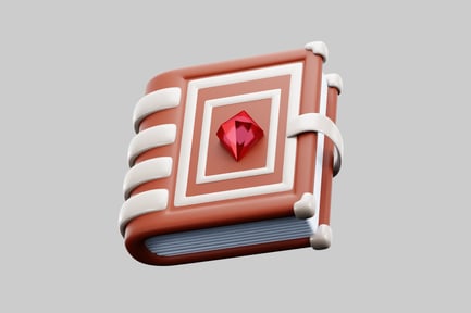 Preview: Book with red gemstone on cover