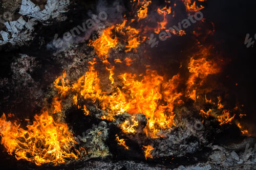 Preview: Red and yellow burning flames.