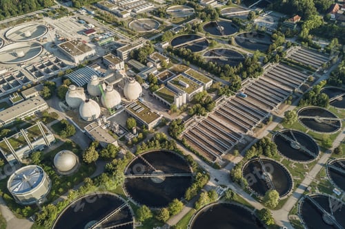 Preview: Water treatment facility from above