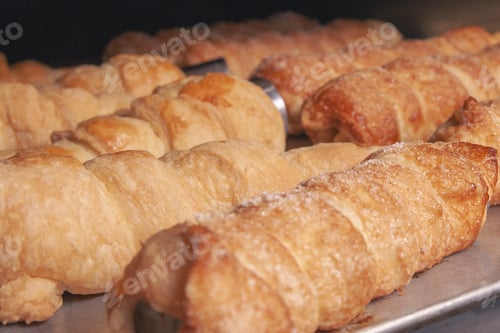 Preview: Baked flaky rolls on the baking sheet