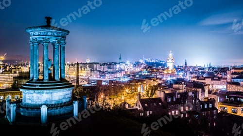 Preview: Edinburgh at night view from Calton Hill
