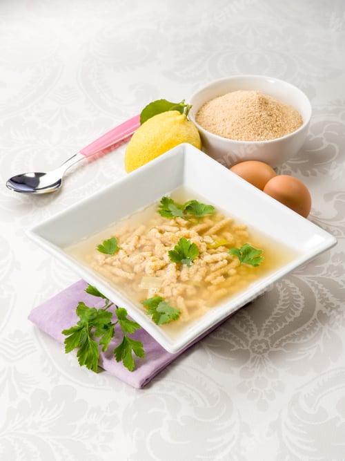 Preview: soup with passatelli, traditional italian recipe