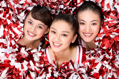 Preview: Portrait of three cheerleaders