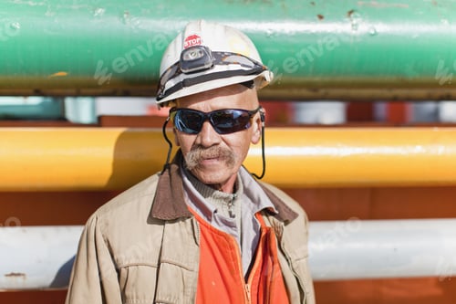 Preview: Close up of oil rig worker