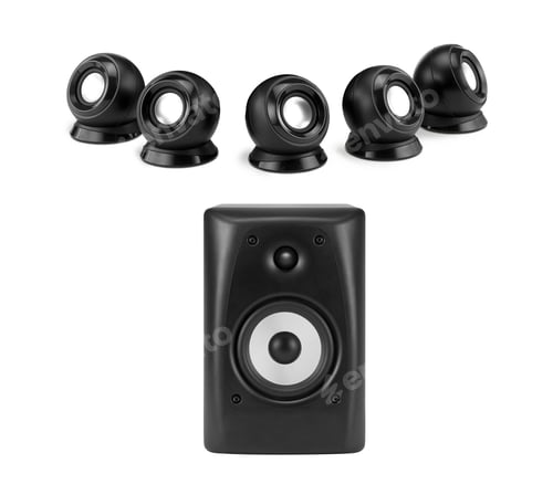 Preview: set of sound speakers isolated