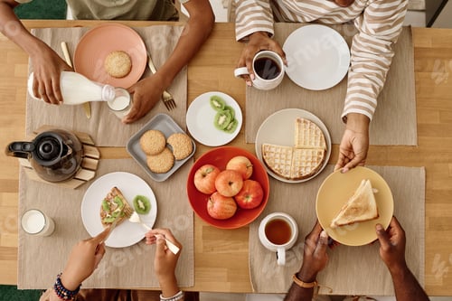 Preview: Family Eating Breakfast at Home