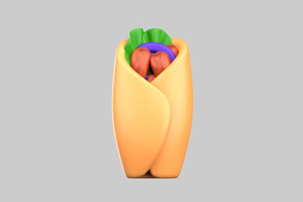 Preview: Cartoon style burrito wrap