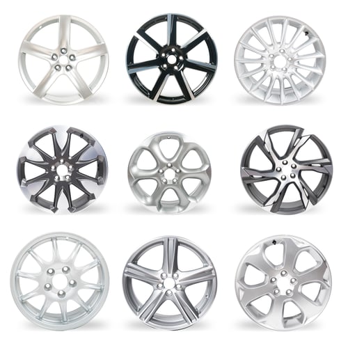 Preview: Set of 9 isolated car rims