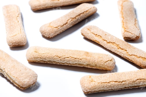Preview: Italian biscuits ladyfingers savoiardi isolated on white background