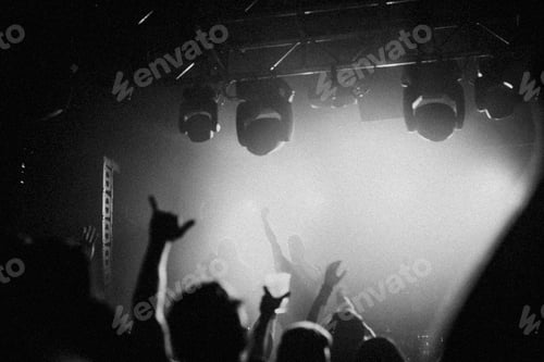 Preview: Rock band playing a concert at a live house in Europe