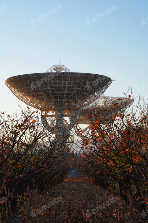 Preview: Radio telescopes on the lakeside near Beijing, China