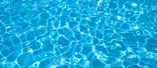 Preview: Flat view swimming pool background.Blue water in swimming pool background.Sun glare on the water