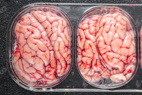 Preview: pork brain raw edible offal meat fresh food tasty eating cooking appetizer meal food snack