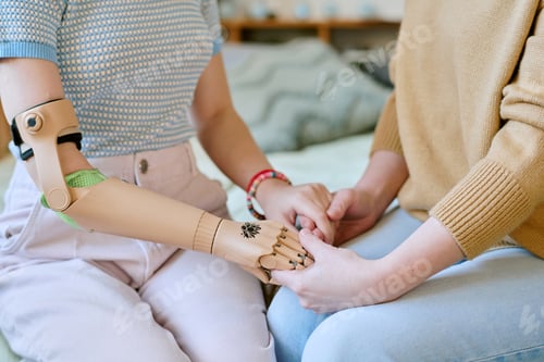 Preview: Holding Hands with Prosthetic Arm in Casual Environment