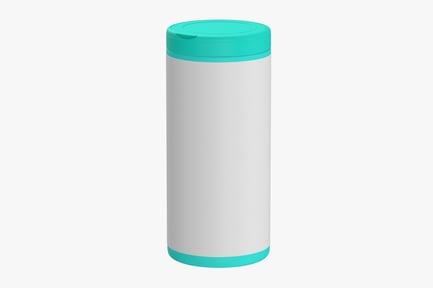 Preview: Disinfectant Wipes Container with Blank Label
