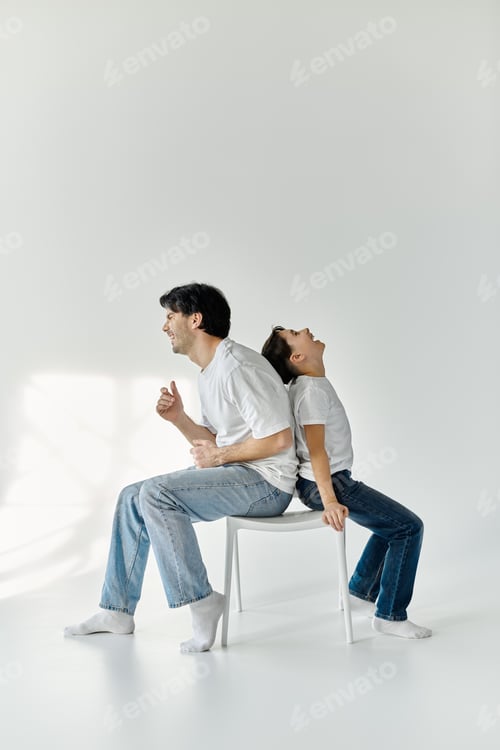 Preview: A Father and Sons Shared Laugh in a White Room