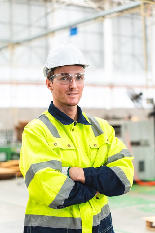 Preview: professional technician engineer working in industrial manufacturing factory