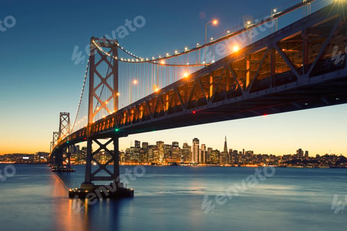 Preview: Bay Bridge, San Francisco Skyline, Downtown San Francisco, California, USA