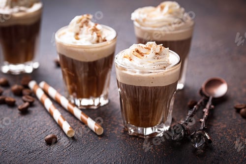 Preview: Coffee latte with whipped cream