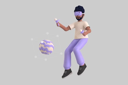 Preview: Cartoon vr gamer character avatar