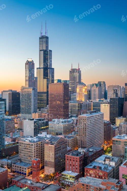 Preview: Chicago, Illinois, USA Cityscape