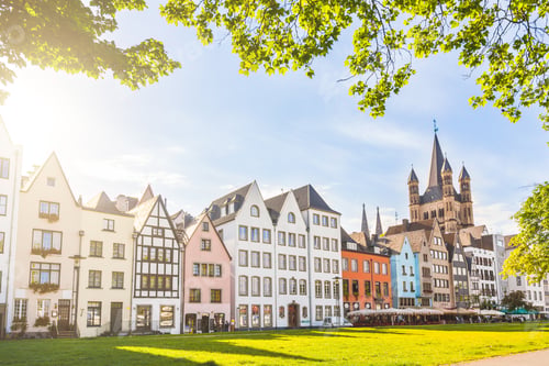 Preview: Houses and park in Cologne, Germany