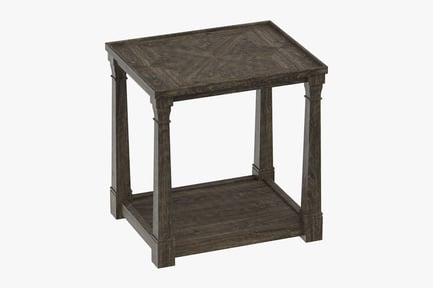 Preview: Dark Wood Parquetry End Table