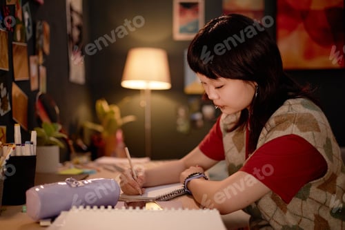 Preview: Studying in Cozy Room with Ambient Lighting