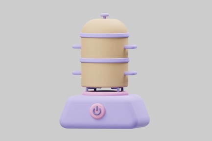 Preview: Cartoon food steamer light beige