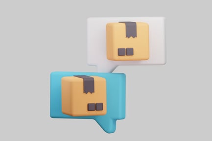 Preview: Delivery box chat bubbles