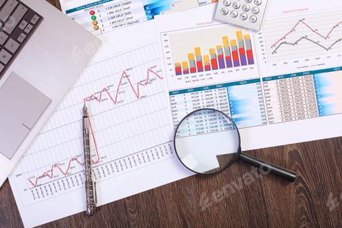 Preview: Image Of A Businessman Workplace With Papers