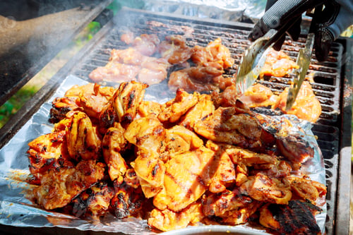 Preview: Fresh Grilled Chicken Breasts on the Barbecue BQQ