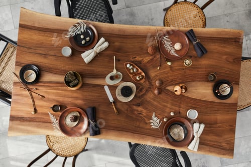 Preview: Stylish interior design of dining room