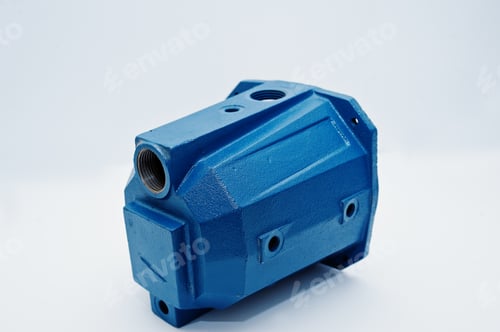 Preview: Spare part for engine water pump isolated on white.
