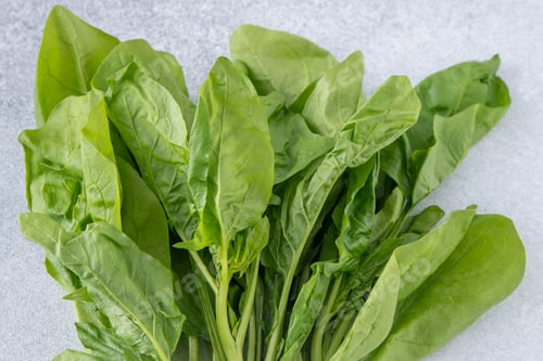 Preview: Spinach green leaves on salad.