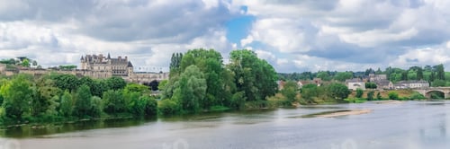 Preview: Amboise castle in France, panorama in spring
