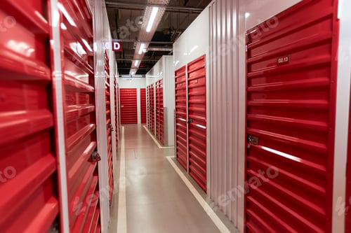 Preview: Locked Units in Self-Storage in Warehouse