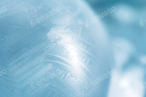 Preview: Ice texture of frozen bauble against blue background